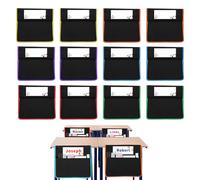 Chair Pockets - 16 x 17 inch Desk Holder, Oxford Pouch | Multi Pocket with Name Label for Stationery, Notebooks, Reading Materials, School Classrooms, Kids Study Spaces, Playrooms, Home Organization