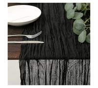 Chair Sashes 5/10/20PCS Cheesecloth Chair Sashes Rustic Bowknot Designed Cover for Wedding Banquet Party Home Hotel Decorations(Black,90x400cm,5 pcs)
