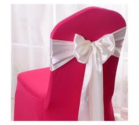 Chair Sashes for Wedding Events, Chair Sashes 10/50/100pcs Satin Chair Bow Sashes Wedding Chair Knots Ribbon Ties for Party Event Hotel Banquet Home Decoration(Creamy White,100pcs)