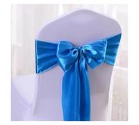 Chair Sashes for Wedding Events, Chair Sashes 10/50/100pcs Satin Chair Bow Sashes Wedding Chair Knots Ribbon Ties for Party Event Hotel Banquet Home Decoration(Lake Blue,10 pcs)