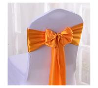 Chair Sashes for Wedding Events, Chair Sashes 10/50/100pcs Satin Chair Bow Sashes Wedding Chair Knots Ribbon Ties for Party Event Hotel Banquet Home Decoration(Orange,10 pcs)