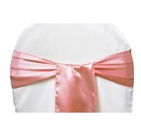 Chair Sashes for Wedding Events, Chair Sashes 50pcs Satin Chair Bow Sashes Wedding Chair Knots Ribbon Ties for Party Event Hotel Banquet Exhibition Home Decoration(Peach)