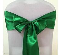 Chair sashes tie,lace chair sash,satin chair sashes,10pcs/50pcs Satin Chair Sash Knots Hotel Party Banquet Chair Tie Back Belt Birthday Wedding Decoration Chair Ribbon Bow ( Color : Emerald Green , Si
