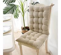 Chair Seat&Backrest Cushion with Fixing Ties,High Back Chair Cushion for Patio Chair,Loungers,Dining Chair Seat Pad Garden Replacement Cushion