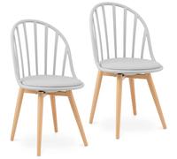 Chair - set of 2 - Royal Catering - up to 150 kg - open backrest - grey RCFU_01