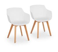 Chair set of 2 up to 150 kg Seat 41 x 40 cm White - Chairs by Fromm & Starck White