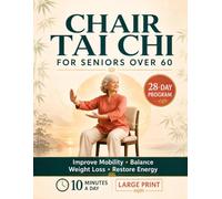 Chair Tai Chi for Seniors Over 60 Book & Chart: Large Print, 28-Day Program for Improve Mobility, Balance, Weight Loss, Restore Energy, 10-Minute Daily Routines 8.5x11" Book