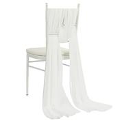 Chair Ties Chair Sash Sashes for Wedding,Tulle Chair Cover Long Bow Ties,Chiffon Chair Sashes DIY Wedding Chair Decorations for Banquet Party Event Reception Baby Shower,Gold,10Pcs ( Color : Creamy ,
