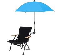 Chair Umbrella with Clamp Adjustable Beach Chair Umbrella Sunshade All Position Universal Parasol Portable Clip on Parasol for Patio Beach Stool Stroller Wheelchairs Golf Carts