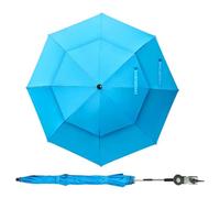 Chair Umbrella with Clamp UPF 50+ UV Protection Double Canopy | Sun Lounger Umbrella for Outdoor Travel Vacation Sunbathing Camping Picnics Patio Wheelchair