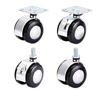 Chair Wheel Heavy Duty Furniture Caster 2inch M8 Screw Plate Alloy Swivel Castor Wheels Trolley Brake 1Pcs Casters(Plate Without Brake)