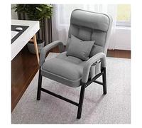 Chair with Lumbar Support - Adjustable Modern Lounge Chair with Metal Frame & Side Pocket for Ultimate Comfort in Living Room