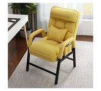 Chair with Lumbar Support - Adjustable Modern Lounge Chair with Metal Frame & Side Pocket for Ultimate Comfort in Living Room