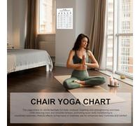 Chair Yoga - 30-Day Fitness Poster,Seniors Chair Workouts,for Adults Travel Working Family Friends Sports Athletes Gym Fitness Strength Bodybuilding Beginners