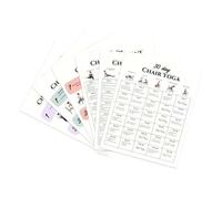 Chair Yoga - 30 Days 6 Posters Exercise Guide | Beginner Fitness Program Strengthens Flexibility | Posture Cards Yoga Bodybuilding Home Office Gimn