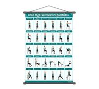 Chair Yoga Board - Foldable in Multiple Poses, Wall Mount Exercise Guide, Pilates Workout Poster, Exercise Display for Seniors | Durable Design