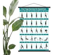Chair Yoga Chart For Seniors Foldable Exercise Poster Guide