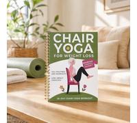 Chair Yoga Chart, Gentle Seated Yoga Guide for Seniors, Spiral Bound | 30-Day Chair Yoga Guide Book for Beginners with 60 Workouts for Weight Loss & Flexibility, 5.5 x 8.3 Inch.