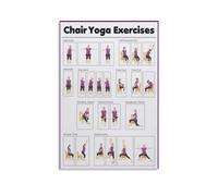 Chair Yoga Exercise Poster Metal Tin Signpainting Wall Art Poster for Room Aesthetic Posters & Prints Metal Tin Sign Wall Art Poster for Living Room Bedroom Decor 8x12 Inch