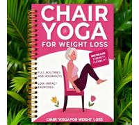 Chair Yoga for Seniors Over 60 Book, Pink Cover Exercise Guide with Chart, Gentle Chair Poses for Weight Loss, Balance and Mobility for Elderly Women