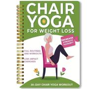 Chair Yoga Spiral Notebook for Easy Weight Loss, 30-Day Fitness Programme with 15-Minute Daily Home Workouts for Beginners Toning, Low-Impact Seated Exercises for Mobility Strength (Green)