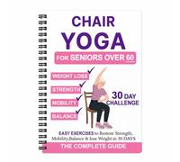 Chair Yoga Spiral Notebook for Seniors Weight Loss Seated Exercise Guide | 30 Day Low Impact Workout Book, Fitness Routine Supports Strength Flexibility Mobility Balance Everyday Practice(Pink)
