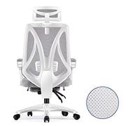 Chair， Zero Swivel Gamiracichair with High Back for Games,Office Chair for Pc,Adjustable Lumbar Support/White Frame Blue Net(White Frame Gray Net)