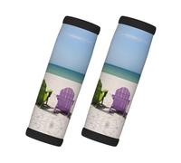 Chairs Beside The Blue Sea Sky Pack Luggage Handle Wrap Suitcase Tag Identifier Marker Grip Travel Accessories Airplane