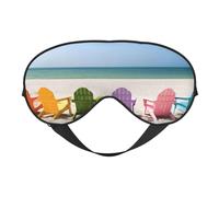 Chairs Beside The Blue Sea Sky Sleep Eye Mas Updated Design Light Blocking Night Eye Blinder Men Women Shift Work Travel