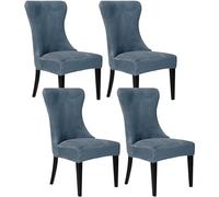 Chairs Covers Velvet Wingback Chair Cover, Strength Removable Washable Reusable Armless Protector Cover, for Dining Room Banquet Home Decor,K,4pack
