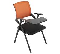 Chairs Folding Study Chair With Writing Pad Conference Office Desks And Chairs Training Camp Chair Reception Lounge Chair (Color : Orange, Size : 50 * 57 * 82cm)