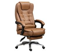 Chairs Office Chair Computer Chair Home Study Chair With Backrest Gaming Leisure Swivel Chair Reclining Boss Chair With Footrest (Color : BrownA, Size : 70 * 70*(114~122) cm)