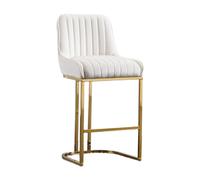 chairus Bar Stools Set of 2 Velvet Counter Chairs with Backrest Breakfast Bar Stools for Kitchen