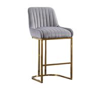 chairus Bar Stools Set of 2 Velvet Counter Chairs with Backrest Breakfast Bar Stools for Kitchen