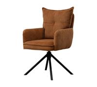 chairus Swivel Office Chair Desk Chair no Wheels in Corduroy Fabric Upholstered Vanity Chair