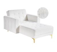 Chaise Longue ABERDEEN Boucle Off-White
