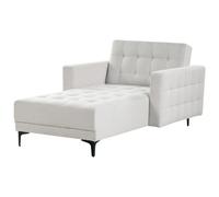 Chaise Longue ABERDEEN Fabric Light Grey