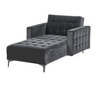 Chaise Longue ABERDEEN Velvet Black