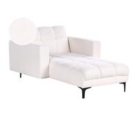 Chaise Longue ALNES Boucle White