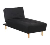 Chaise Longue ALSTEN Fabric Black