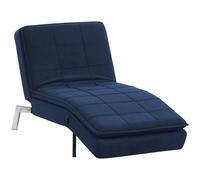 Chaise Longue LOIRET Fabric Navy Blue