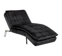 Chaise Longue LOIRET Velvet Black