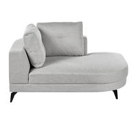 Beliani Chaise Longue Marum Faux Linen Grey