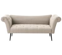 Chaise Longue NANTILLY Fabric Light Brown