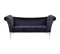Chaise Longue NANTILLY Velvet Black