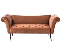Chaise Longue NANTILLY Velvet Golden Brown