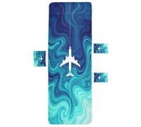 Chaise Lounge Cover Microfiber Soft Outdoor Chaise Lounge Cover with Pockets for Pool Beach Sunbathing Airplane piloting Plane Blue 85" X 30"