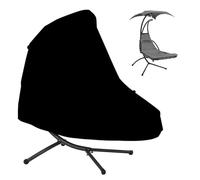 Chaise Lounge Cover Oxford Fabric 73x46x78 In Outdoor Egg Chair Cover Waterproof Anti- UV with Drawstring & Padded Handle Weather Resistance Vent Hammock Cover (Black), Hammock Cover, Outdoor Egg