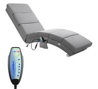 Chaise Lounge London Grey with Massage & Heating Function