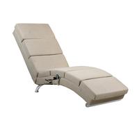 Chaise Lounge London Sand with Massage & Heating Function
